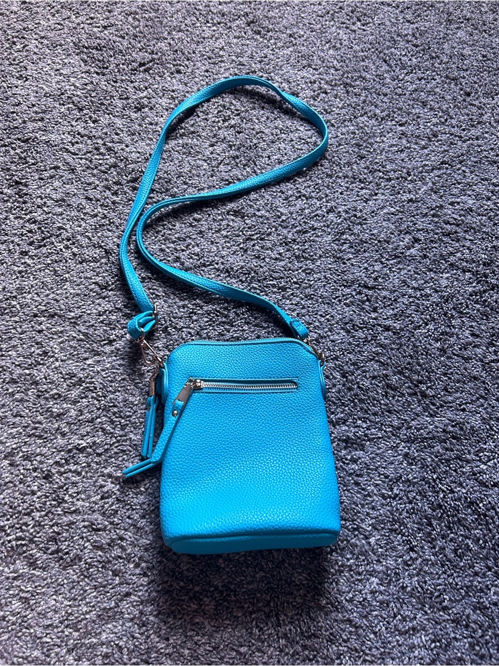 Compact Crossbody Bag in Bright Teal - Womens Shoulder Purse
